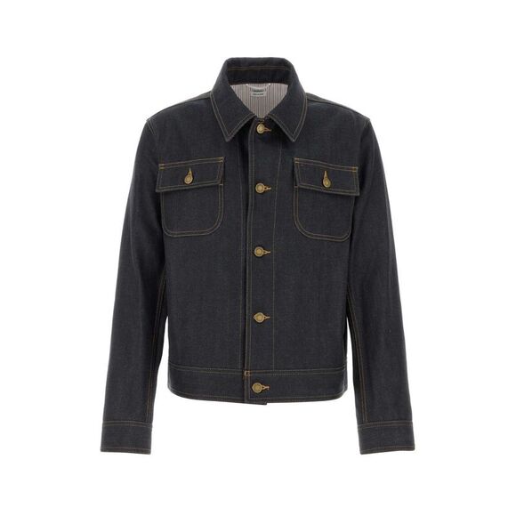 THOM BROWNE Other - Thom Browne Men Dark Blue Denim Jacket